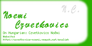 noemi czvetkovics business card